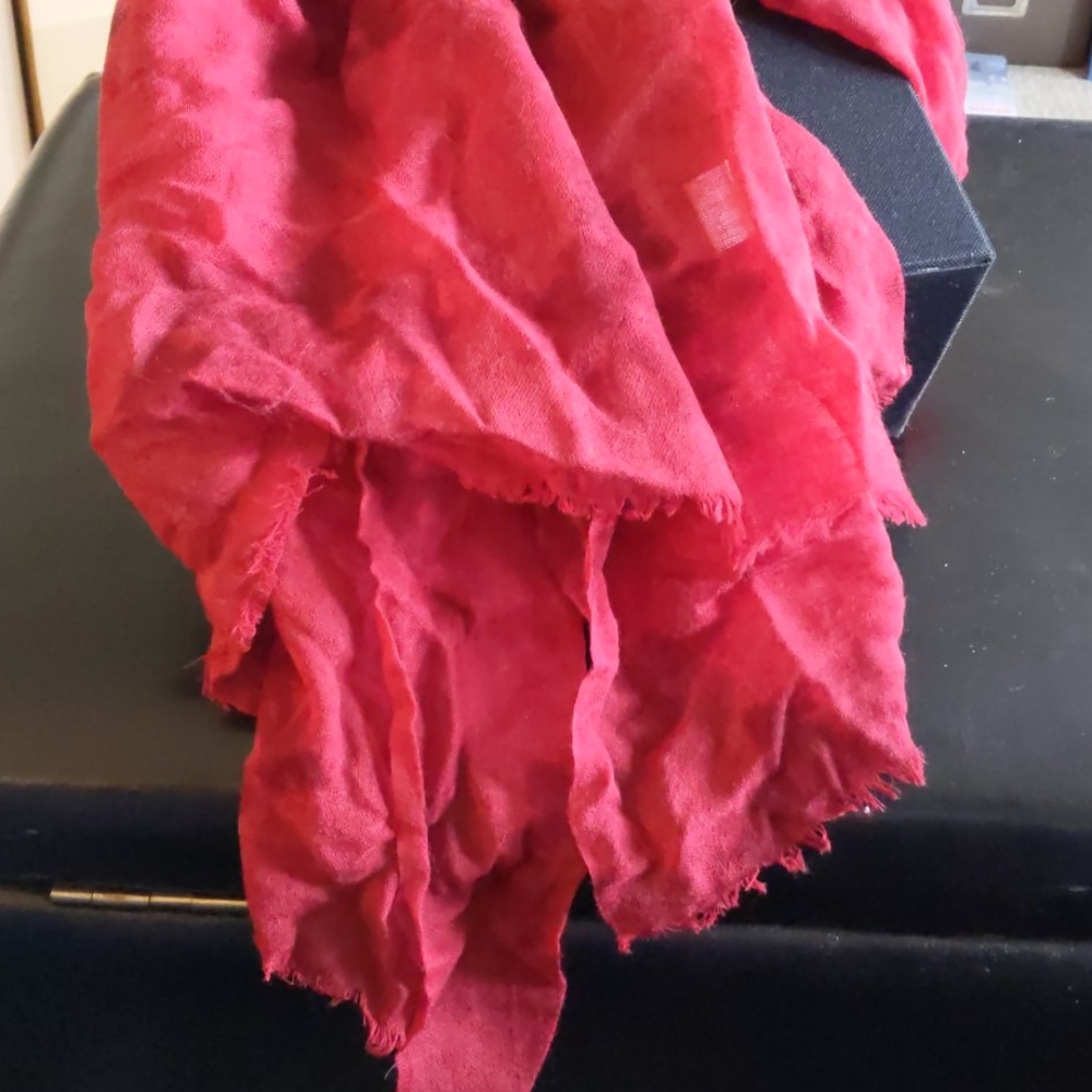 Artisan handprinted and hand dyed scarf
